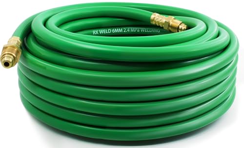 Image of RX WELD Inert Gas Welding Hose - Argon Flow Hose (Green, 50FT)