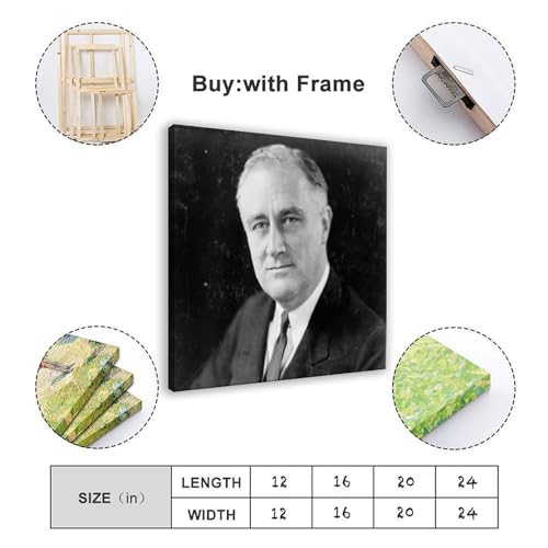 Impression canvas Franklin Roosevelt affiche d'art Premium murale - 5
