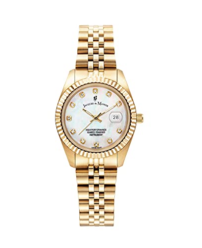 Montre Suisse Jacques du Manoir en acier haut de gamme pour femme JWL01203