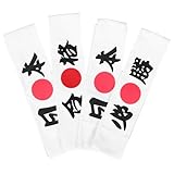 NULYLU 4 Stück-Pack Japanische Samurai Stirnbänder aus Weichem Verstellbarem Material Sportliche...