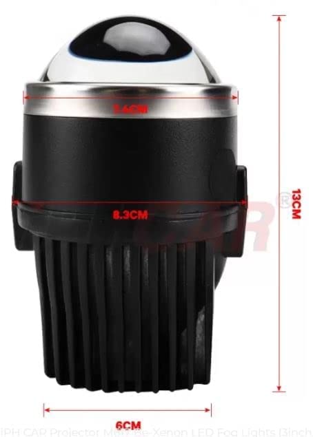 Image of IPH CAR M617 BI-LED TRI COLOR Laser Fog Lamp Projector 3 Inch High /Low beam With Integrated LED | For Car