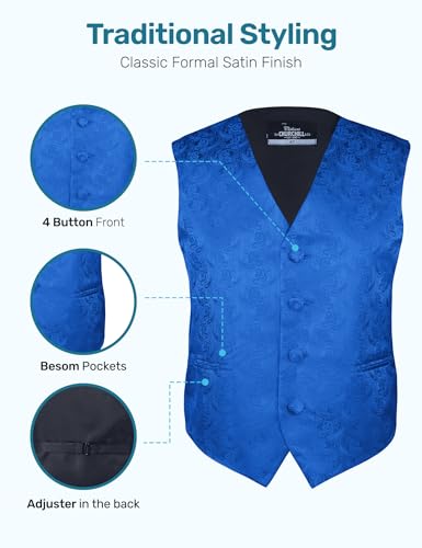 S.H. Churchill & Co. Boys 4 Piece Formal Paisley Vest & Tie Set thumb #3