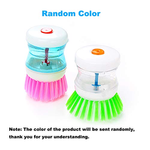 Decdeal Escova de Lavador de pratos com Dispensador de Sabão Escova de Limpeza para Pratos Panela de