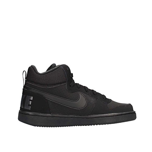 Nike Nike boys Court Borough Mid Basketball Shoe, Black/Black/Black, 7 Big Kid