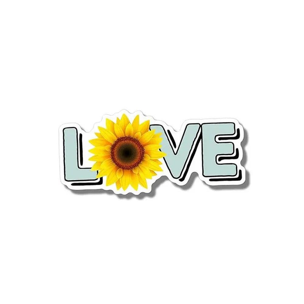 Sunflower Heart Vinyl Sticker Waterproof Decorative Decal for Laptop Car Bumper Window Skateboard Wall