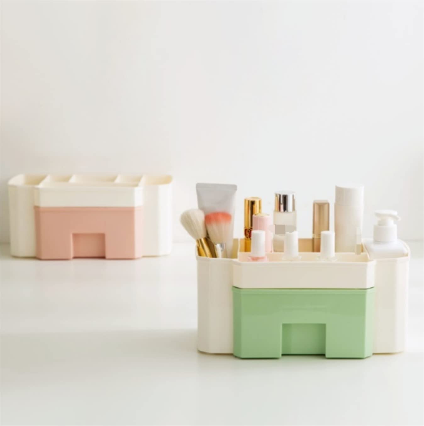 Kosmetik Aufbewahrungsbox Desktop-Aufbewahrungsbox Für Hautpflege Und Kosmetik Mit Schubladen, Schmuck, Kleinigkeiten, Make-up-Organizer Für Schlafzimmer(Pink,A)