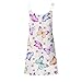 YANFANG Vestido de Playa de cóctel de Fiesta Maxi Estampado Informal Bohemio de Verano para Mujer Vestido de Tirantes,Vestido Holgado de Ocio