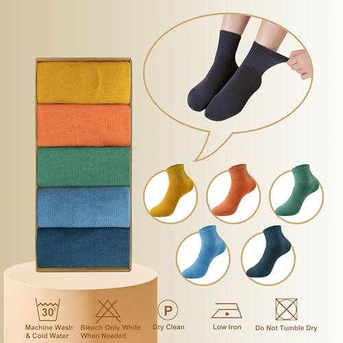 Image of Womens Cotton Anti-Pilling Quarter Crew Socks | Moisture-wicking, Odor-control, Lightweight, Office /gym, 7-pair, US 6-10