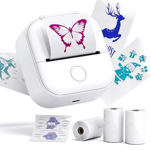 Phomemo Mini impressora de adesivos - Impressora térmica de cápsulas de impressão T02 Bluetooth Máqu