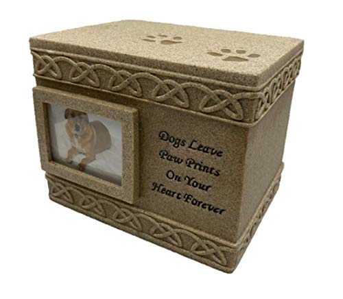 AngelStar Comfy Hour 5-Inch Pet Urn for Dog, Dark Brown, Porcelain - Thumbnail 5