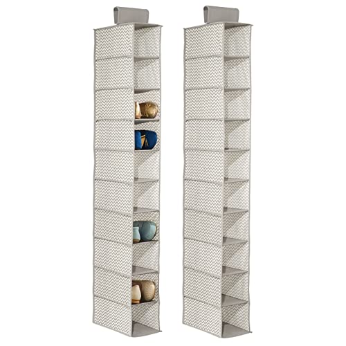 mDesign Juego de 2 muebles zapateros para colgar – Organizador de...