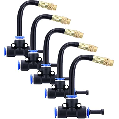 Lot De 5 Buses De Pulvérisation En Laiton – Filetage Mâle 1/2" – Réglables Pour Brumisation, Irrigation, Serre - 5