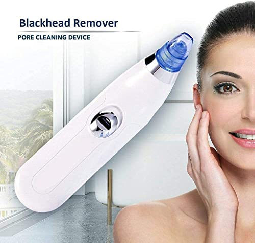 Image of 4 in 1 Multi-Function Blackhead Whitehead Extractor Remover Device, Skin Cleaner, Pimple Removal Tool, Acne Pimple Pore Cleaner Vacuum Suction Tool for Men and Women (White)