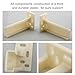 Drawer Track Back Plate Compatible with Prime-Line R 7265, 3/8 in. x 1 in. ABS Hard Materials, Off-White (1 Pair)