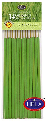 Image of LIELA - Garden and Outdoor Incense Sticks for Mosquito Repellent in Pure Citronella & Lemon Grass Fragrance ; (28)