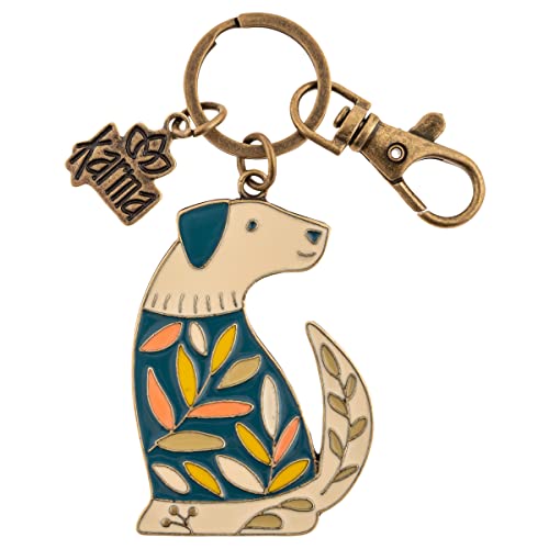 Karma Women Enamel Keychains Womens Enamel Keychain for Gifts Purse Bag Accessories Dog