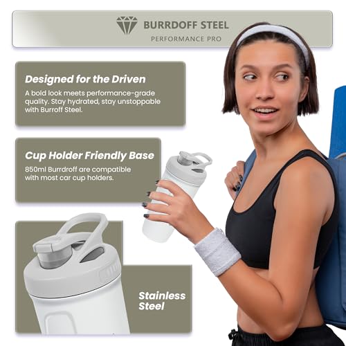 Image of Steel Performance Pro Protein Shaker Bottle (PUSH LOCK BUTTON), Gym Shaker Steel Shaker Bottle Gym Shaker Bottle shaker bottles for protein shake gym protein shaker (Sky Blue)