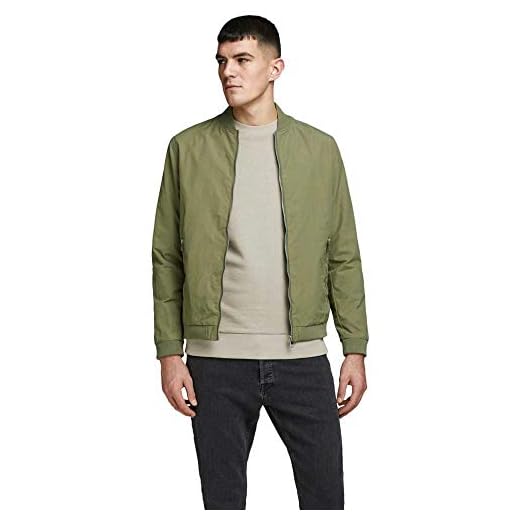 JACK & JONES Jacka för män bomber, Dusky-grön, XL