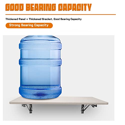 Table murale pliante gain de place avec support inox robuste JATIBOSH - 4