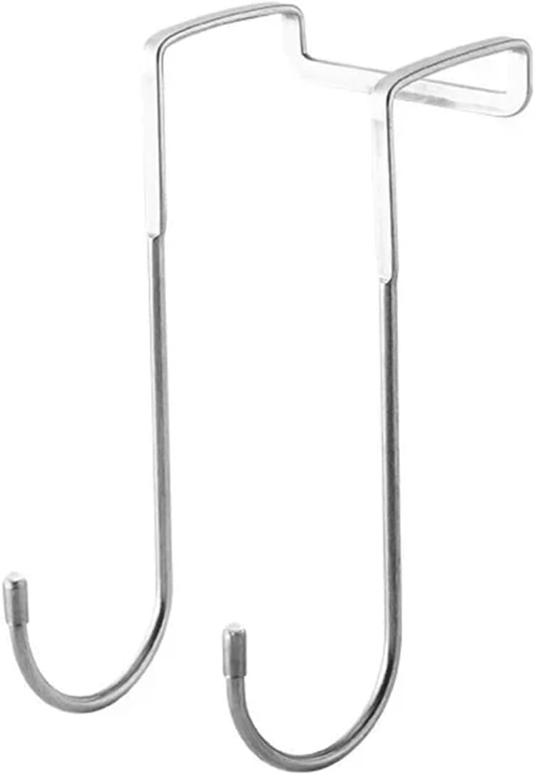 Desk Edge Hook 20Pcs Stainless Steel Hanging Hook Kitchen Bathroom Cabinet Door Towel Rack Universal S-Shaped for Kitchen,Closets(White L)