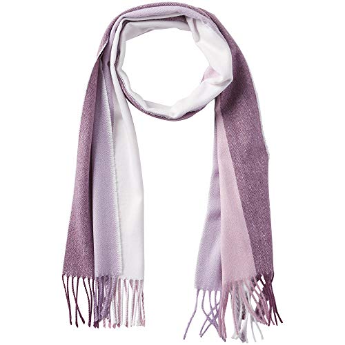 Hadley Wren Tickled Pink Womens Vibrant Stripe Fringe Scarf, Purple, One Size