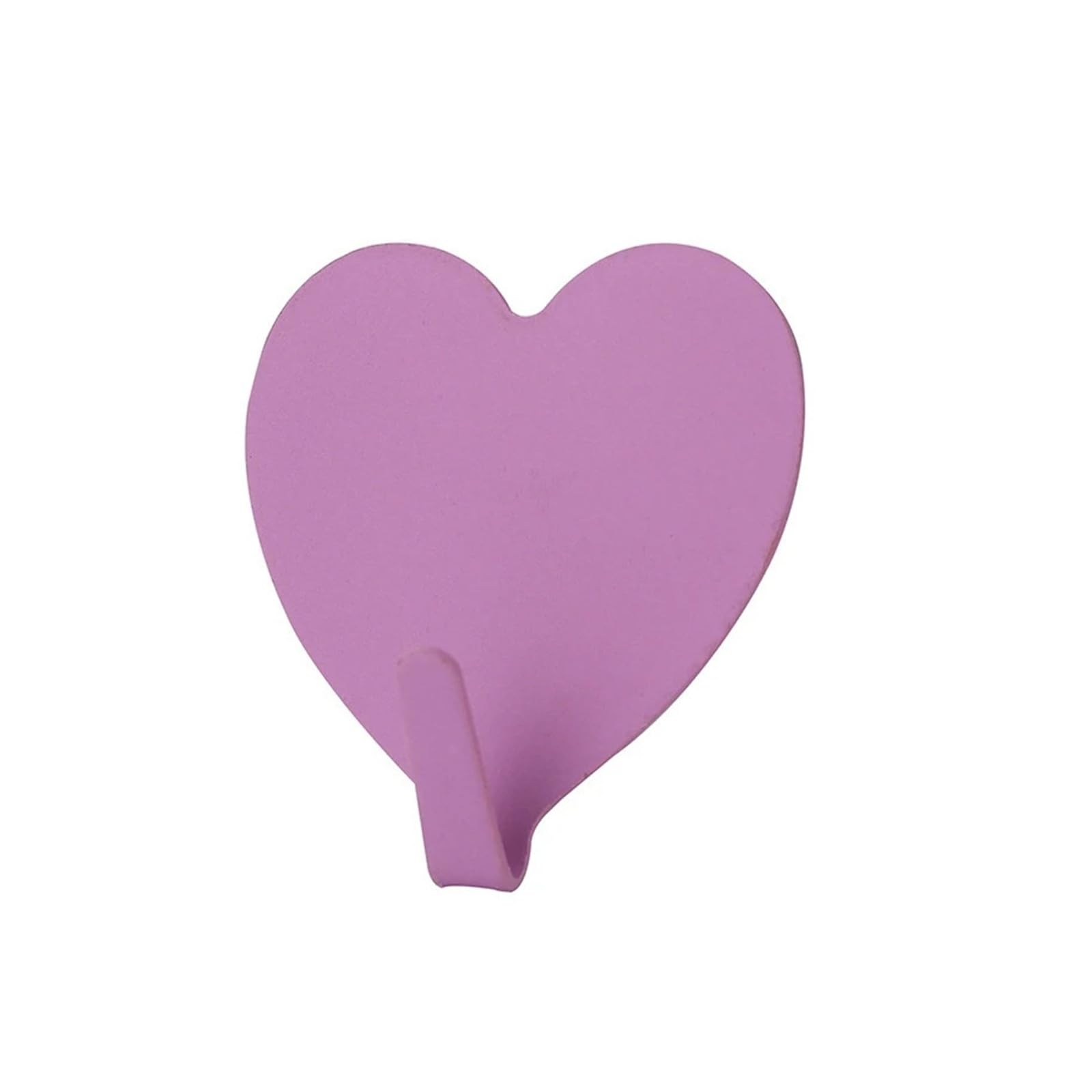 HRXEXSBAM 2/4PCS Heart Shape Stainless Steel Self Adhesive Hooks, Decorative Key Hanger for Kids Room Home Decor(Purple Hooks,4pcs)