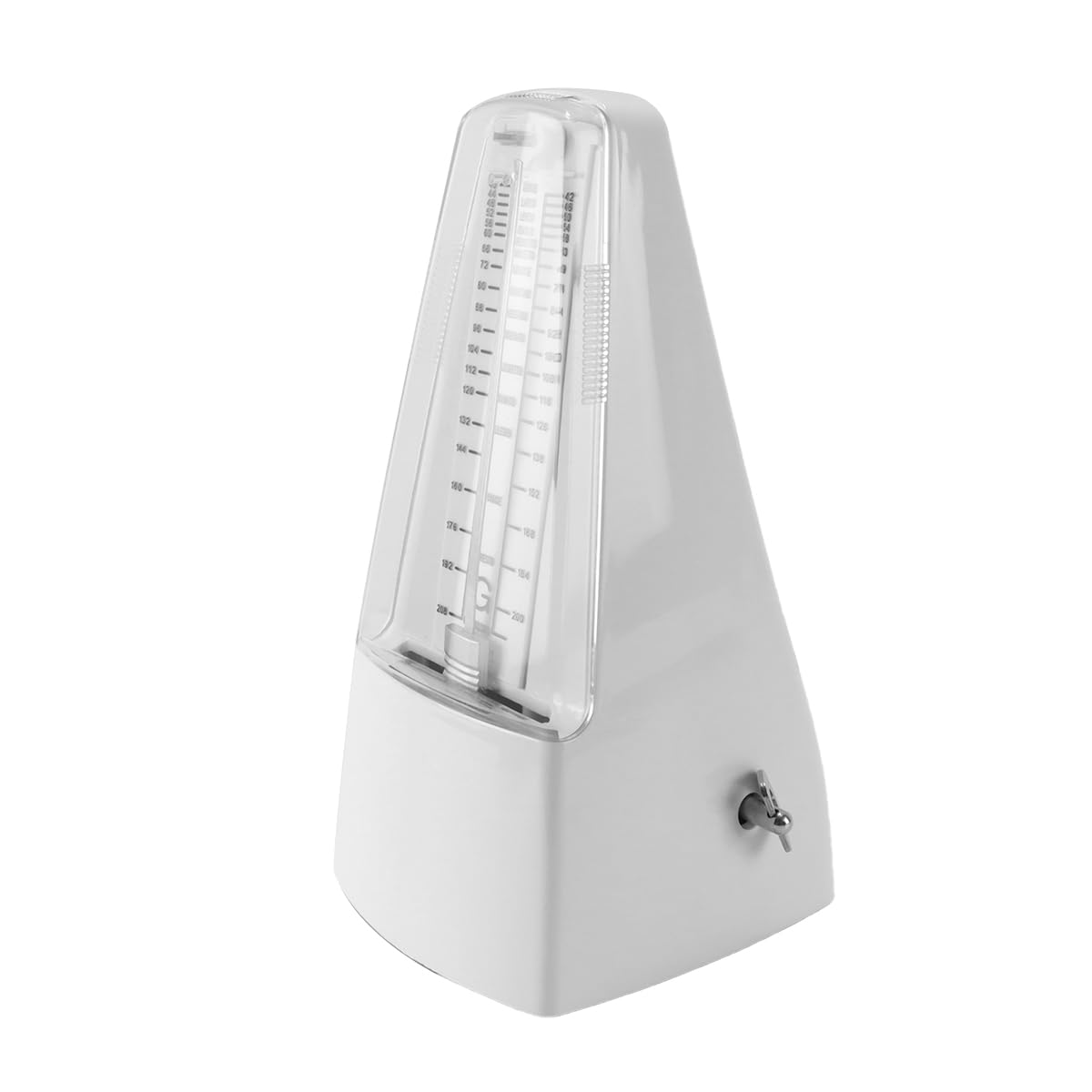 Qury Metronomo Meccanico a Piramide, per Pianoforte, Violino, Chitarra, Basso, Batteria e Altro (Bianco)