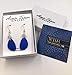 Popular Starry Night Cobalt Blue Beach Sea Glass Earrings with Charming Handmade Silver Knot and Sterling Silver Hooks, Great with Jeans, Beautiful Gift by Aimee Tresor Jewelry