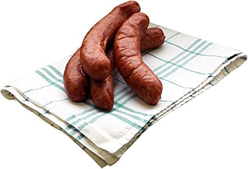 Foto von Kaminwurzen Rind 100% | Rindswurst luftgetrocknet | Würstchen Rind Natur und mit Parmesan | Brotzeit Wurst Rindfleisch ausgereifte Mettwurst Salami Snack kalt & heiß essen | 4 Pack Mix 560 GR