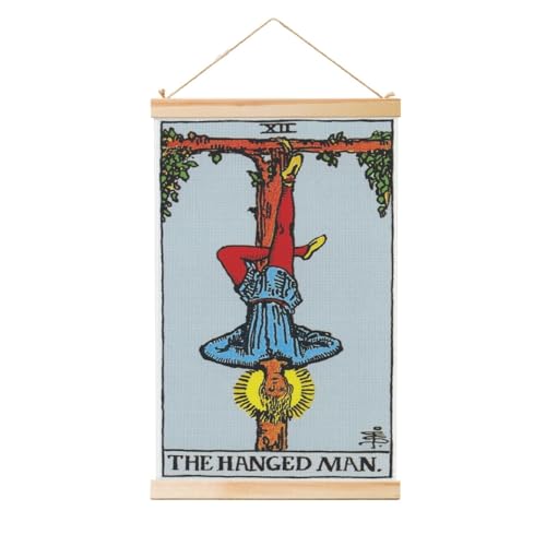 Vintage Wooden Shaft Hanging Poster The Hanged Man