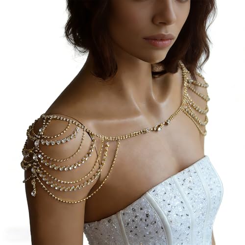 Cadena de hombro con borlas brillantes para lucir un look espectacular de boda