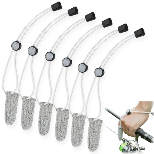 6 Pack Professional No-Slip Fishing Gloves - Anti-Bite, Anti-Scratch Single Finger Glove for Fish Handling, Protection from Hooks & Spines for Men & Women