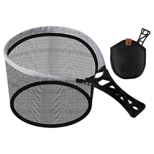 Renchey Épuisette de Pêche avec Manche,Outil de Capture Pliable pour Aquarium | Filet de Récupération Extérieur Portable pour Eaux Peu Profondes de...