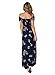 Women's Summer Boho Off The Shoulder Long Maxi Casual Dresses Split (2XL, C2843zangqingdi)