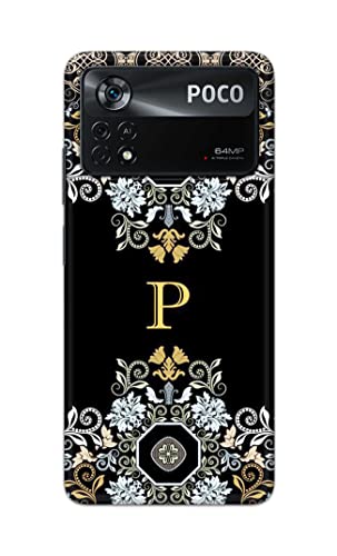 Image of Printed Hard Back Cover Case for Mi Poco X4 Pro 5G Back Cover (Alphabet P) -1803