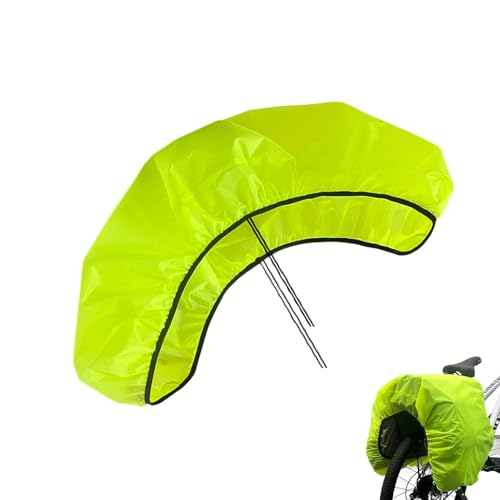 Funda para bolsa de bicicleta – Fundas impermeables para bolsas de bicicleta | 126 x 66 cm de tela Oxford | Protector de estante trasero de bicicleta | Cubierta de lluvia plegable y ligera para bolsa