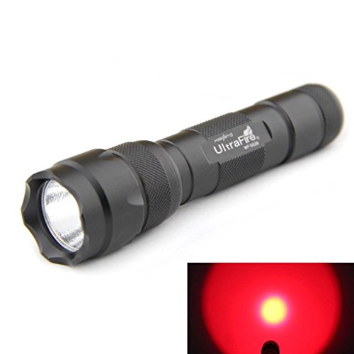 Ultrafire Wf-502b Cree Q5 Single - Mode 300 Lumen Red Light Fishing Hungting LED Flashlight Torch