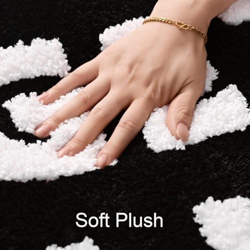 Image of Set of 2 Micro Anti Skid Bath Mat for Home Kitchen, Office, Water Absorbent Machine Washable and Quick Dry Luxury Mats for Bathroom, Kitchen, Entrance. (Red Open)