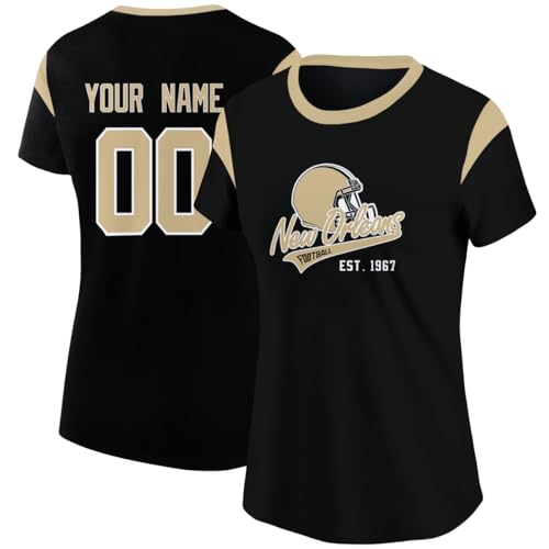 ANTKING T-Shirt Crewneck Short Sleeve Custom Name and Number Gifts for Women Girl