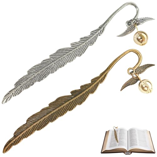 2 Stück Metall Flügel Muster Bookmark für Bücher Elegantes Buch Lesezeichen mit Feiner Gravur Dekoratives Design für Lesen und Studium Stilvolle Wahl für Lesezeichen Männer im Alltag