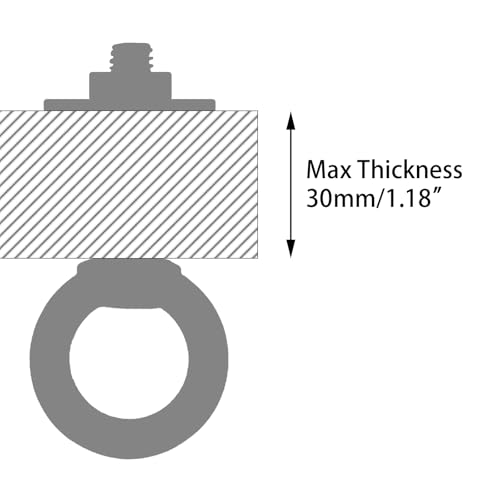 Image of M12 Stainless Steel Eye Bolts with Nuts 2 Pack, M12 x 50mm (15 /32 inch x 2 inch) Strong Shoulder Lifting Ring Eye Bolt for Boat & Hang, Heavy Duty Marine Grade Threaded Eyebolt for Tie Down Outdoor