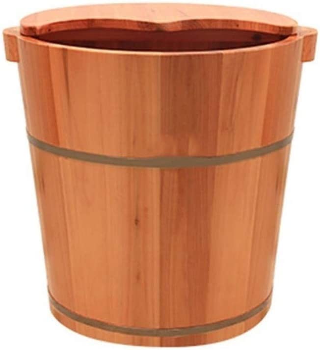 Tina para pies de madera con tapa para spa y masaje