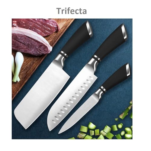 Image of Knife, Butcher Knife, Meat Cleaver Knife Chopping, Cooking Chef Butcher Knife, Sharp Santoku Knives, Kitchen Tools Utensils Nakiri, 12 in (Pack - 2)