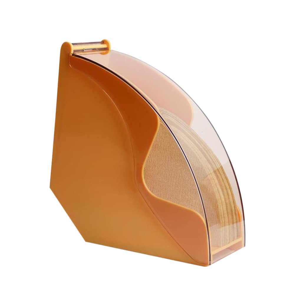 Tissue Case Cone Coffee Filter Paper Dispenser Box Hand Drip Storage Container Holder Tissue Dispenser(Yellow)