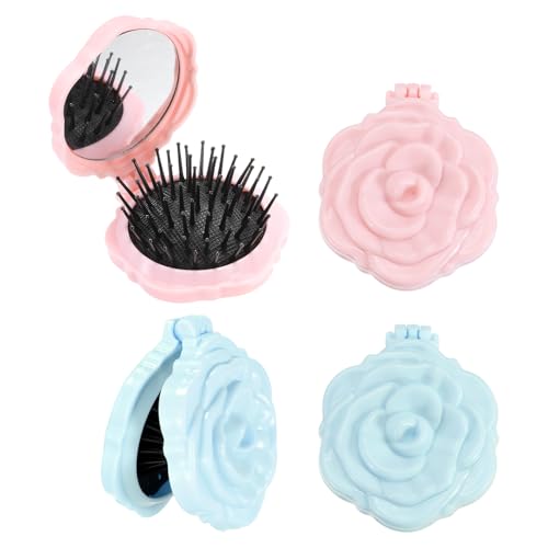 Brosse à cheveux de voyage pliante femme lot de 4 mini brosses de massage sac à main