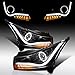 Autozensation For Chevy Cruze Black LED Halo Projector Headlights & Signal Pair