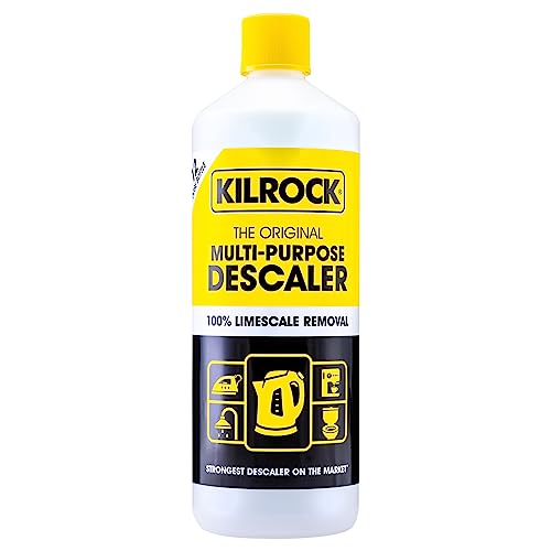 Kilrock Mega-K Multi-Purpose Descaler 1 Litre (12 Doses) - Limescale Descaling for Kettles Shower Heads & Coffee Machines - Biodegradable and Phosphate Free