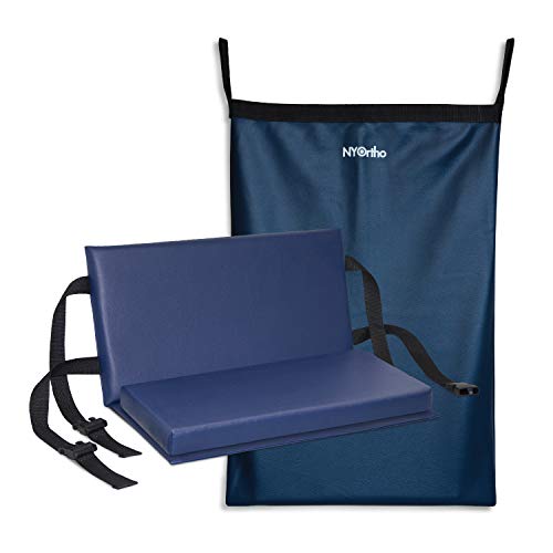 Nyortho Wheelchair Foot-Rest Extender Elevating Pad - Leg Cushion Protector + Carrying Bag | Secures Easily With Quick-Release Strap Seat Widths 16" - 20" + Carrying Bag, 1" Foot Platform #TOP7
