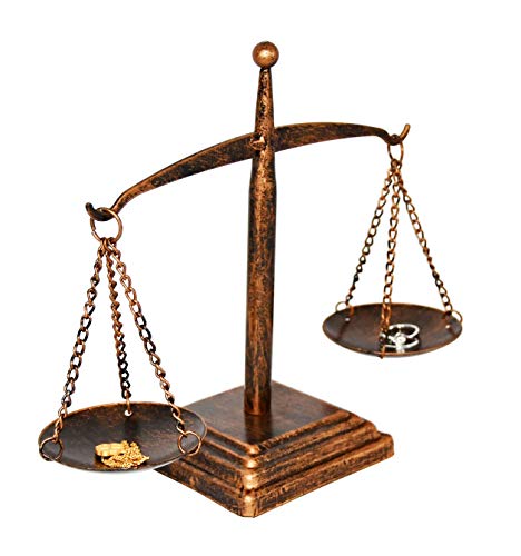 Owlgift Vintage Style Small Metal Libra Jewelry Towers, Display Tray Cosmetic Organizer Storage, Lawyer Scale of Justice, Farmhouse Candleholder – Bronze by Owlgift - Image 4