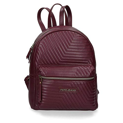 Pepe Jeans Amanda Mochila Casual Rojo 25 5x31x11 cms Piel Sintética 9.09L